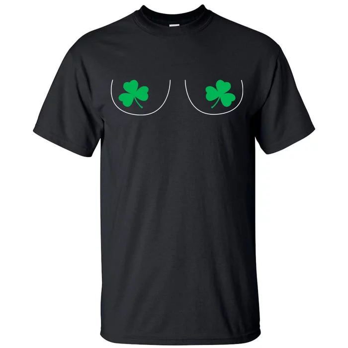 Funny Boob Novelty Shamrocks Tall T-Shirt