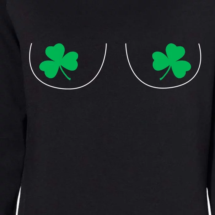 Funny Boob Novelty Shamrocks Womens California Wash Sweatshirt