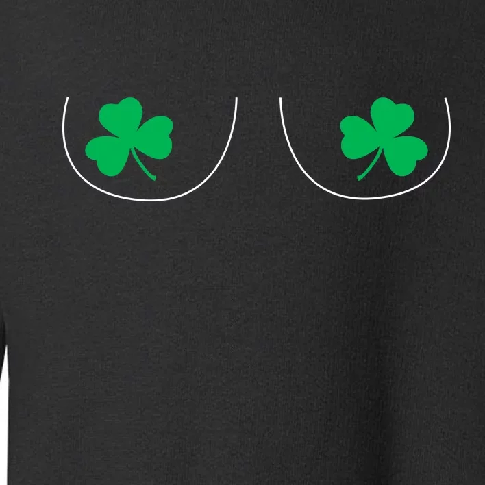 Funny Boob Novelty Shamrocks Toddler Sweatshirt