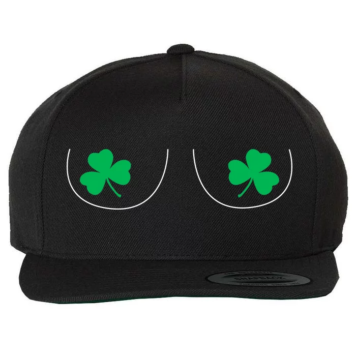 Funny Boob Novelty Shamrocks Wool Snapback Cap