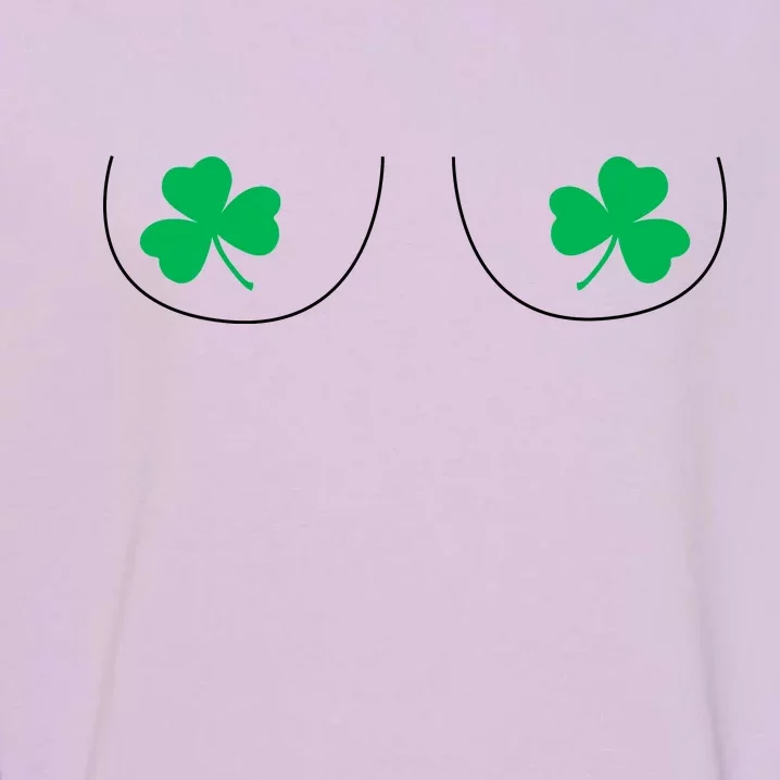 Funny Boob Novelty Shamrocks Garment-Dyed Sweatshirt