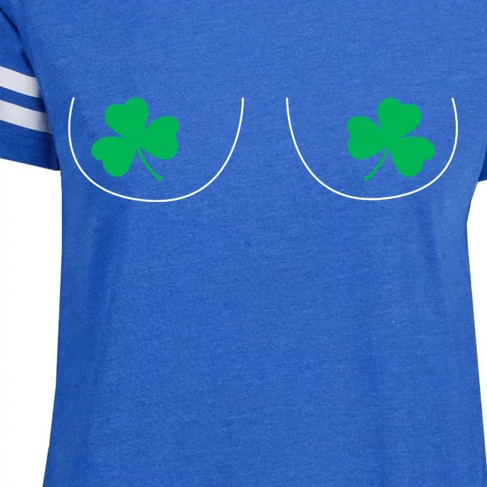 Funny Boob Novelty Shamrocks Enza Ladies Jersey Football T-Shirt