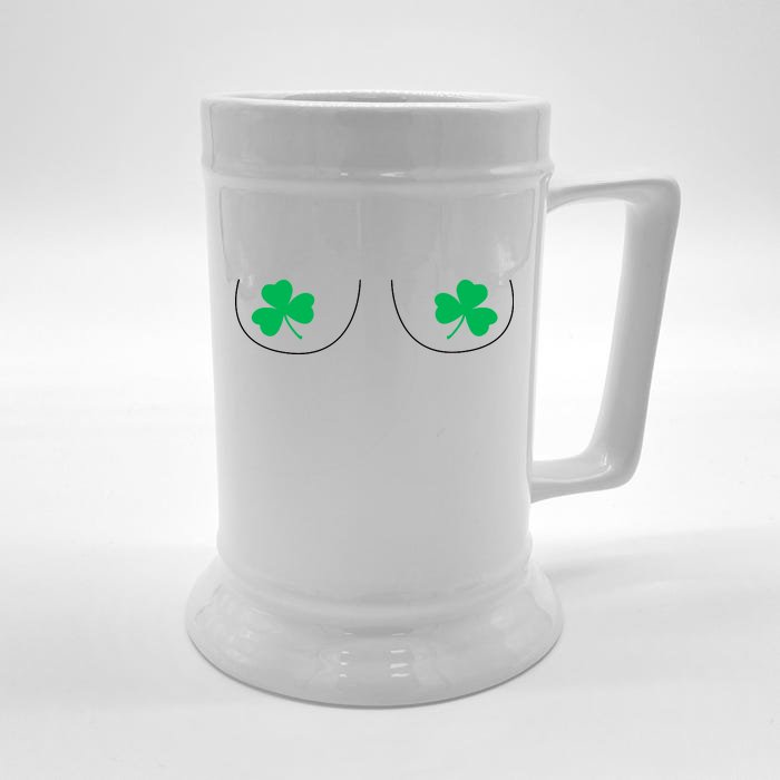 Funny Boob Novelty Shamrocks Front & Back Beer Stein