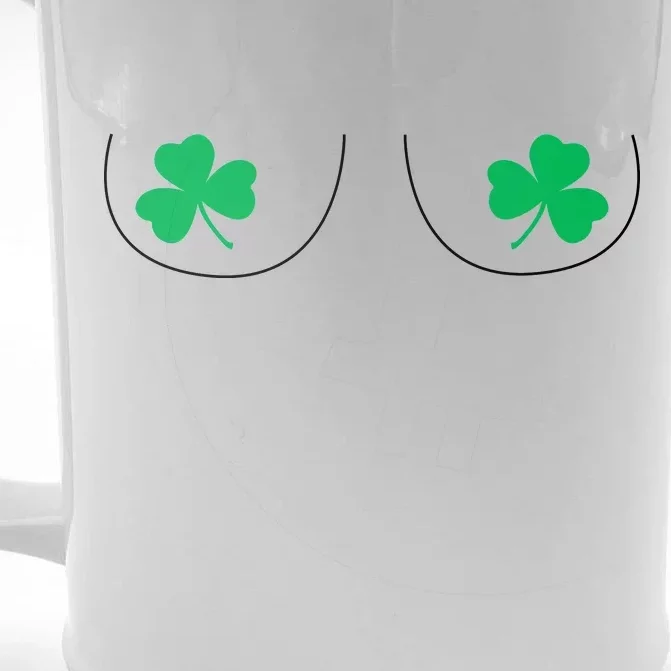 Funny Boob Novelty Shamrocks Front & Back Beer Stein