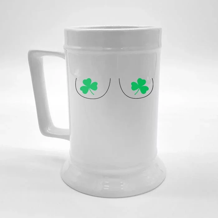 Funny Boob Novelty Shamrocks Front & Back Beer Stein