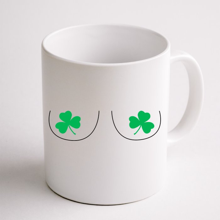 Funny Boob Novelty Shamrocks Front & Back Coffee Mug