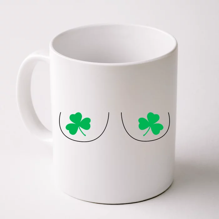 Funny Boob Novelty Shamrocks Front & Back Coffee Mug