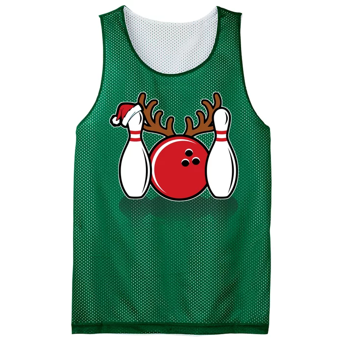 Funny Bowling Christmas Mesh Reversible Basketball Jersey Tank