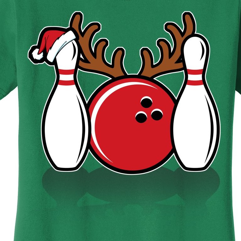 Funny Bowling Christmas Women's T-Shirt | TeeShirtPalace