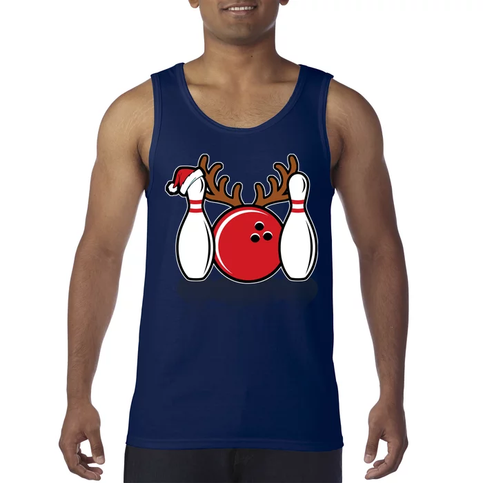 Funny Bowling Christmas Tank Top