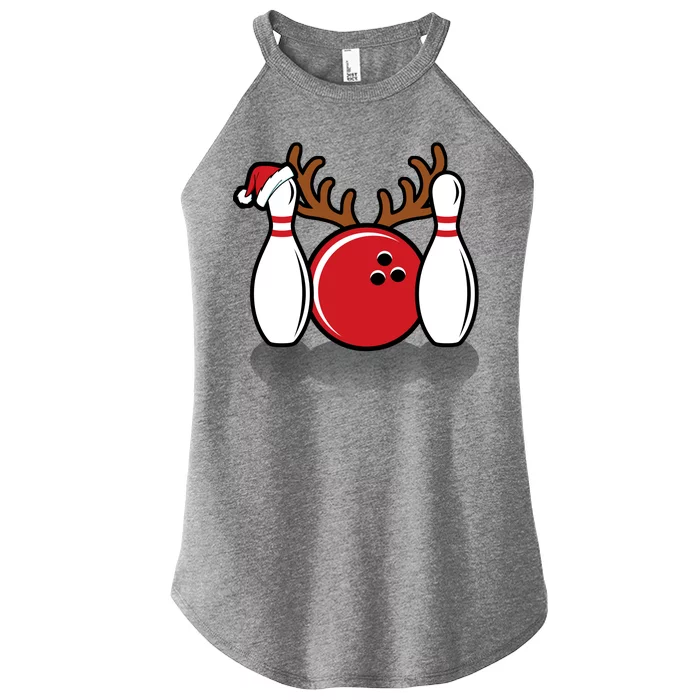 Funny Bowling Christmas Women’s Perfect Tri Rocker Tank