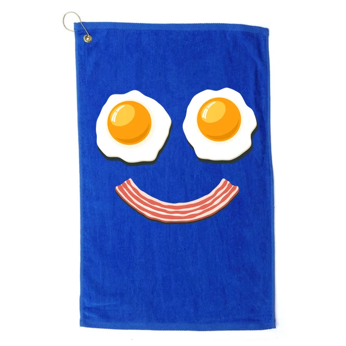 Funny Breakfast Bacon and Eggs Platinum Collection Golf Towel