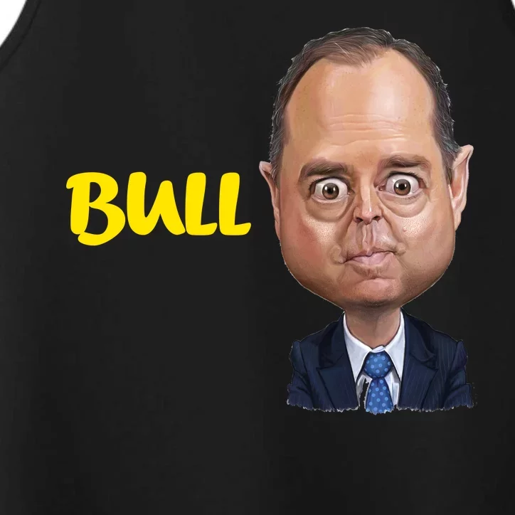 Funny Bull Schiff Meme Adam Schiff Performance Tank