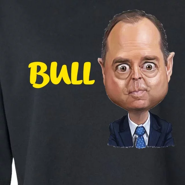 Funny Bull Schiff Meme Adam Schiff Cropped Pullover Crew