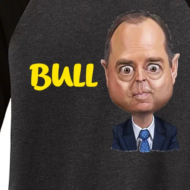 Funny Bull Schiff Meme Adam Schiff Women's Tri-Blend 3/4-Sleeve Raglan Shirt