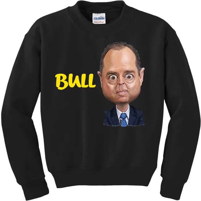 Funny Bull Schiff Meme Adam Schiff Kids Sweatshirt