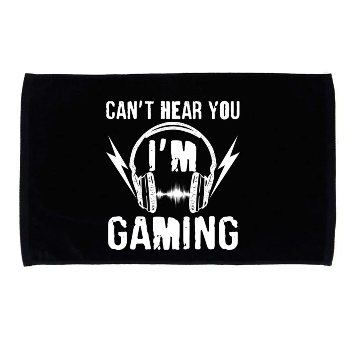 Funny Can't Hear You I'm Gaming Microfiber Hand Towel