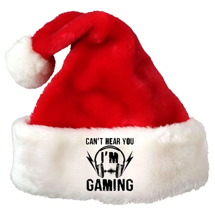 Funny Can't Hear You I'm Gaming Premium Christmas Santa Hat