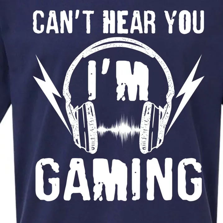 Funny Can't Hear You I'm Gaming Sueded Cloud Jersey T-Shirt