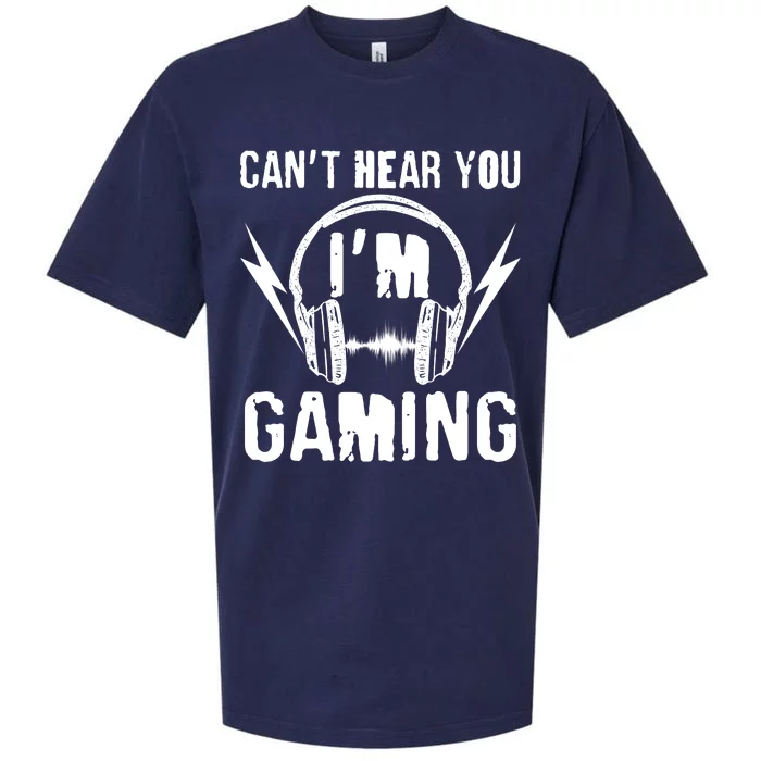 Funny Can't Hear You I'm Gaming Sueded Cloud Jersey T-Shirt