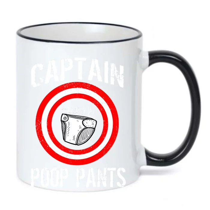 Funny Captain Poop Pants Black Color Changing Mug