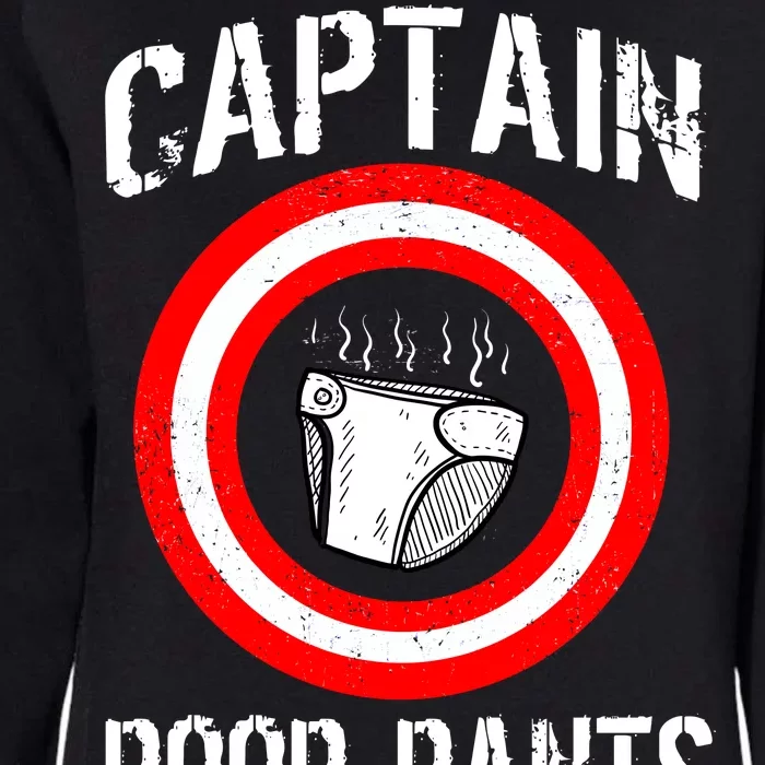 Funny Captain Poop Pants Womens California Wash Sweatshirt