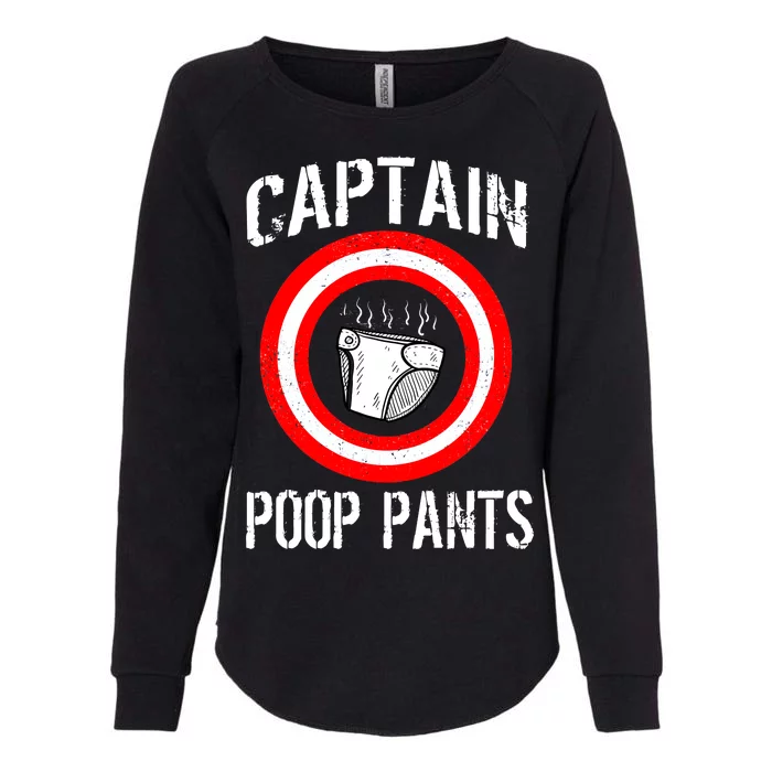 Funny Captain Poop Pants Womens California Wash Sweatshirt