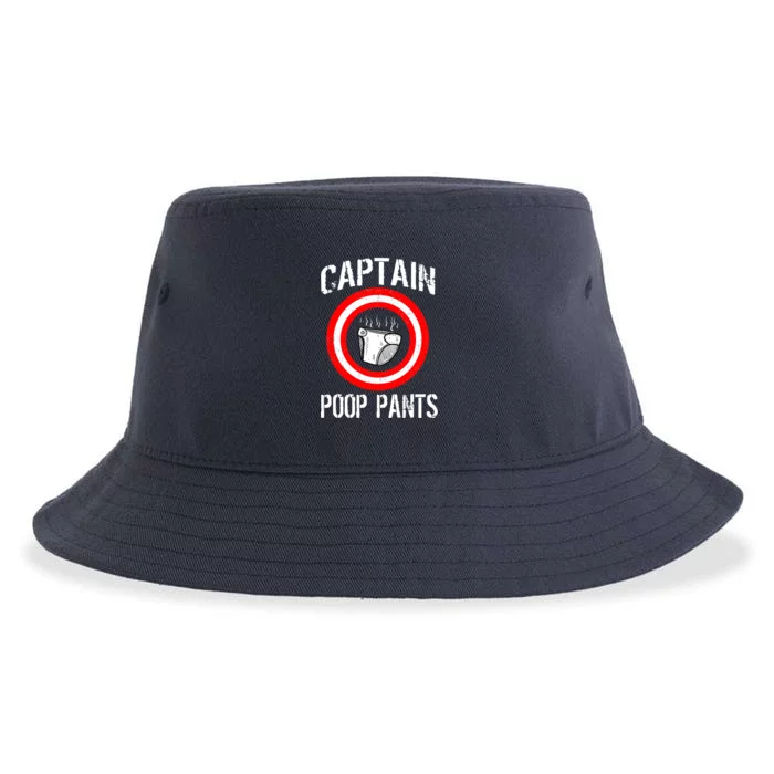 Funny Captain Poop Pants Sustainable Bucket Hat