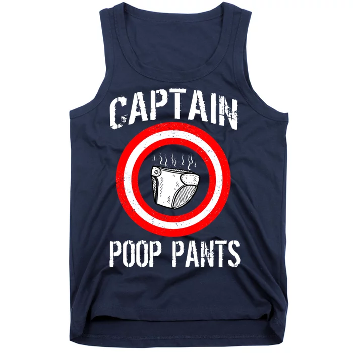 Funny Captain Poop Pants Tank Top