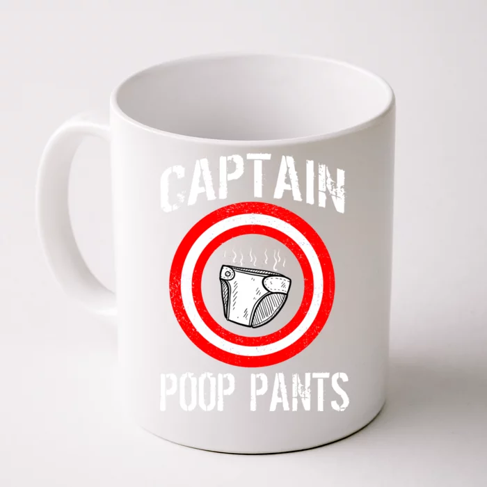 Funny Captain Poop Pants Front & Back Coffee Mug