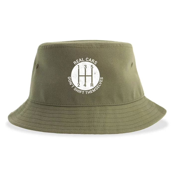 Funny Car Stick Shift Sustainable Bucket Hat