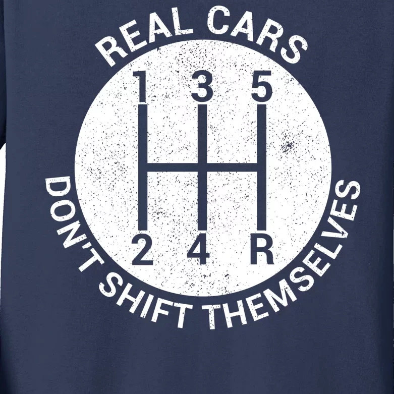 Funny Car Stick Shift Kids Long Sleeve Shirt