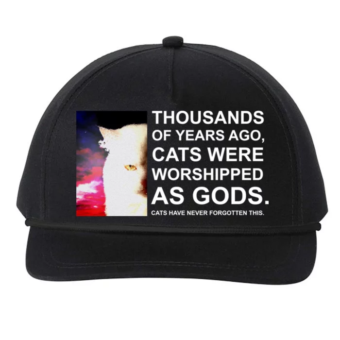 Funny Cat Snapback Five-Panel Rope Hat