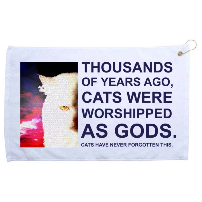 Funny Cat Grommeted Golf Towel