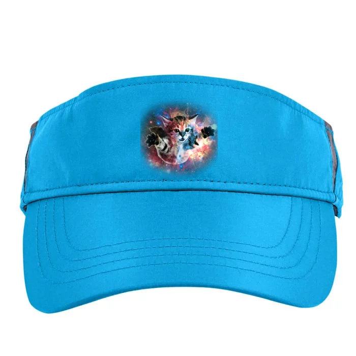 Funny Cat Floating In Space Adult Drive Performance Visor