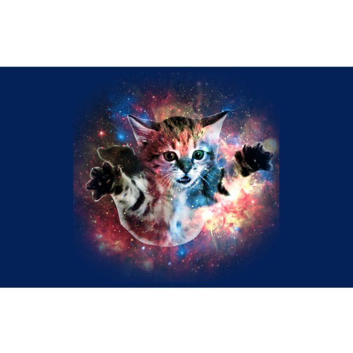 Funny Cat Floating In Space Bumper Sticker