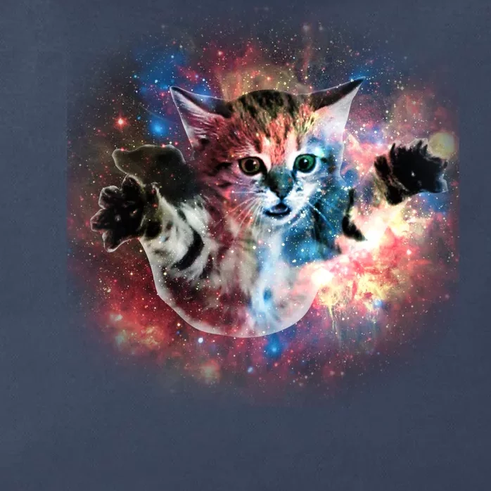 Funny Cat Floating In Space Zip Tote Bag