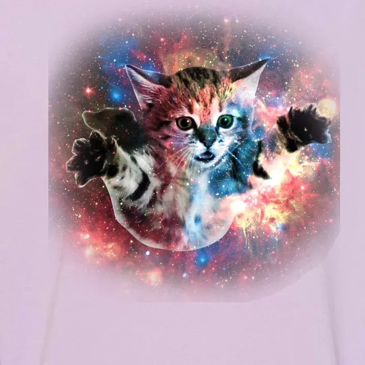 Funny Cat Floating In Space Garment-Dyed Sweatshirt