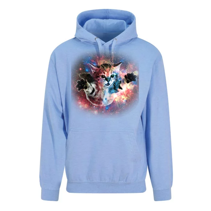 Funny Cat Floating In Space Unisex Surf Hoodie