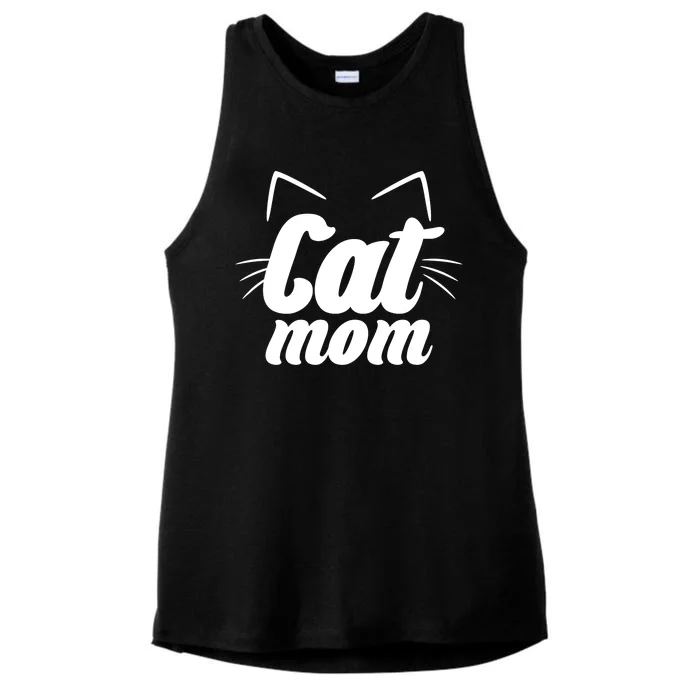 Funny Cat Mom  Cat Lover Ladies Tri-Blend Wicking Tank