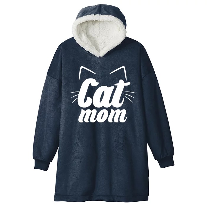 Funny Cat Mom  Cat Lover Hooded Wearable Blanket