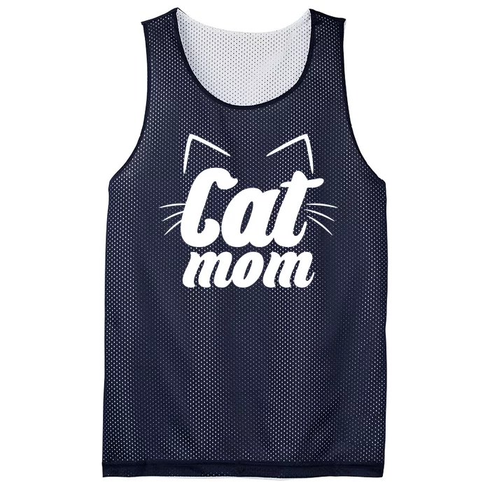 Funny Cat Mom  Cat Lover Mesh Reversible Basketball Jersey Tank