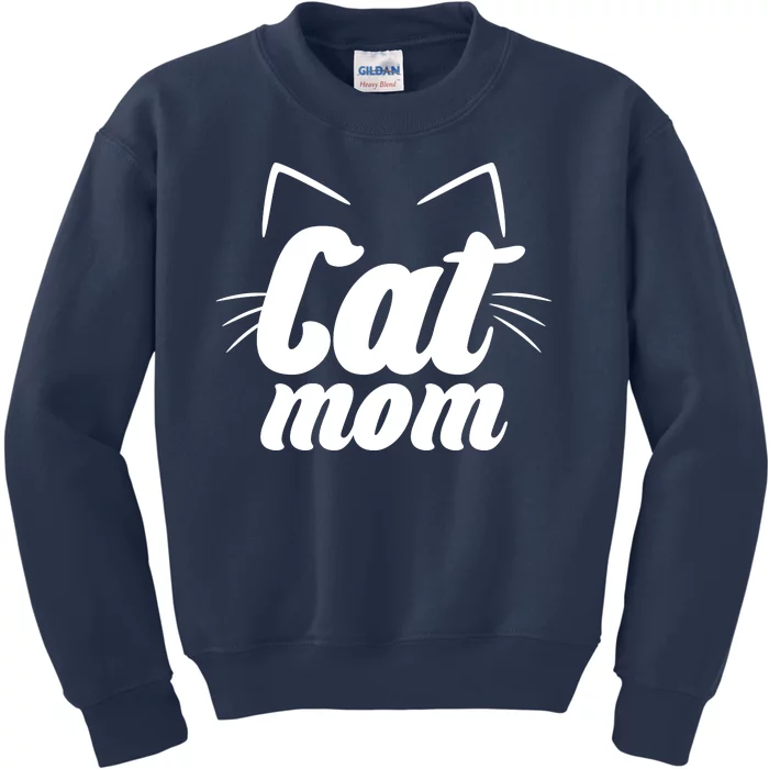 Funny Cat Mom  Cat Lover Kids Sweatshirt