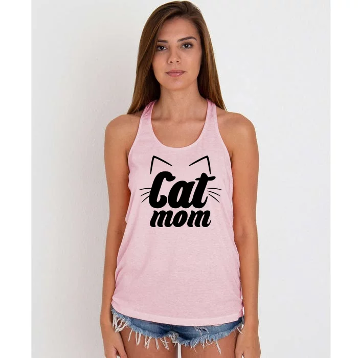 Funny Cat Mom  Cat Lover Women's Knotted Racerback Tank