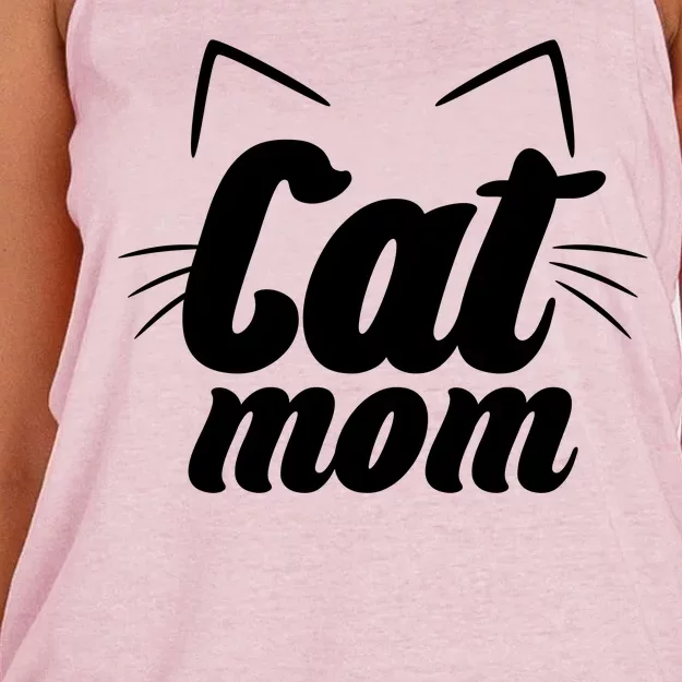 Funny Cat Mom  Cat Lover Women's Knotted Racerback Tank