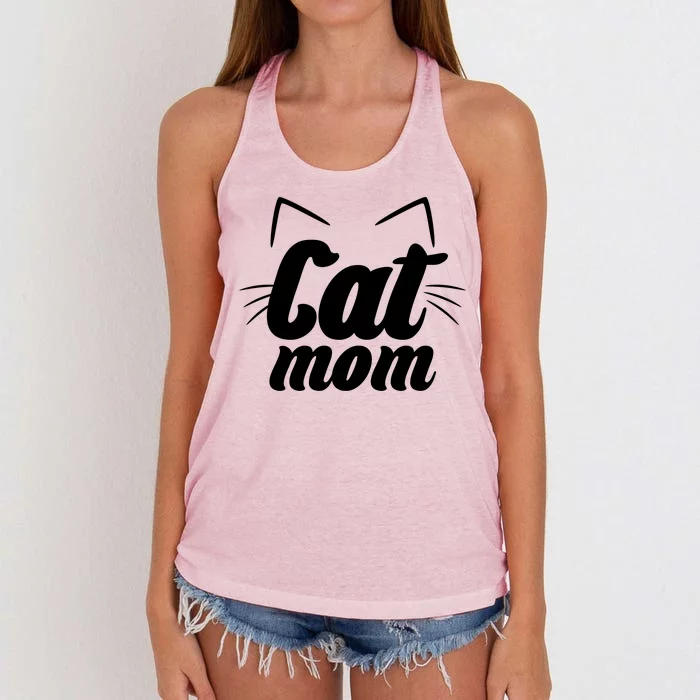 Funny Cat Mom  Cat Lover Women's Knotted Racerback Tank