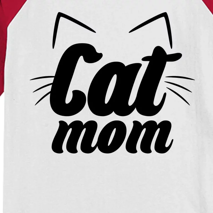 Funny Cat Mom  Cat Lover Kids Colorblock Raglan Jersey