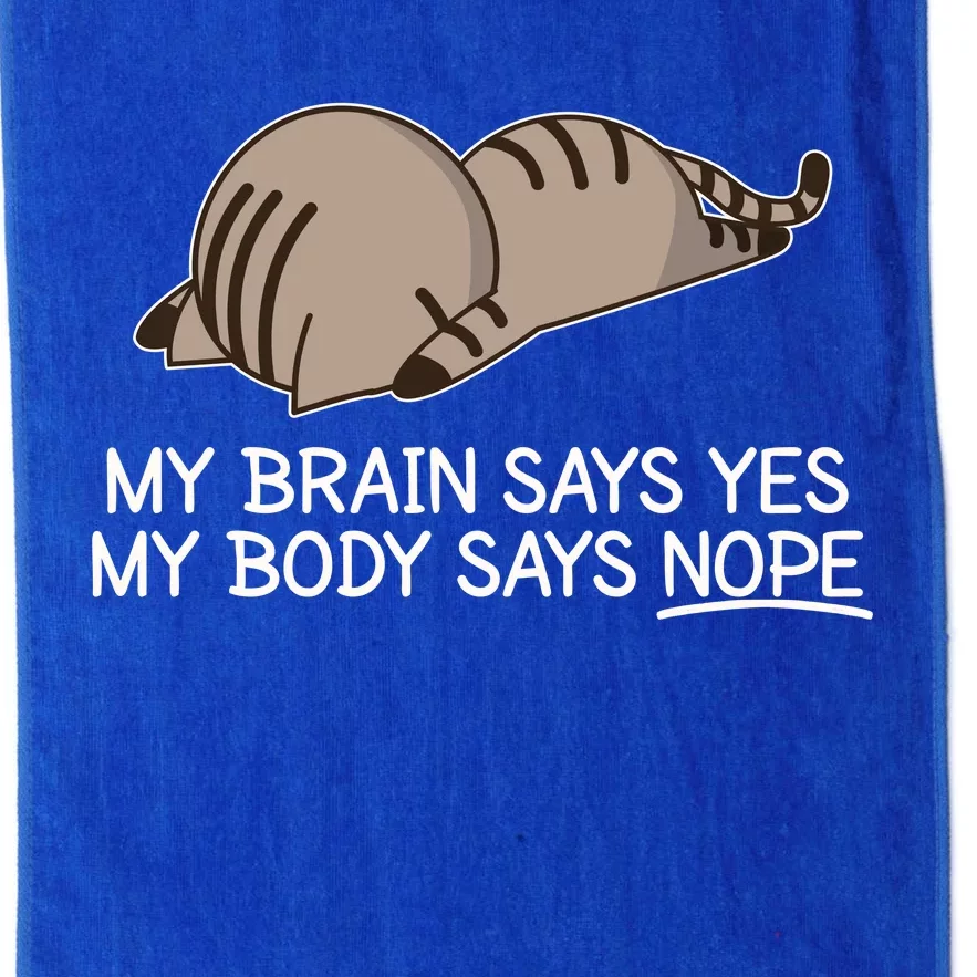 Funny Cat My Body Says NOPE Platinum Collection Golf Towel