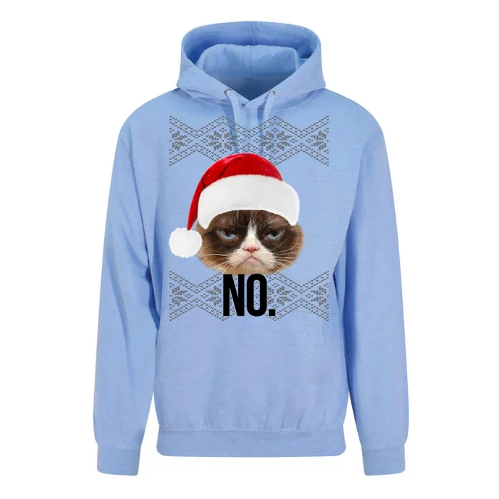 Funny Cat NO Meme Ugly Christmas Sweater Unisex Surf Hoodie