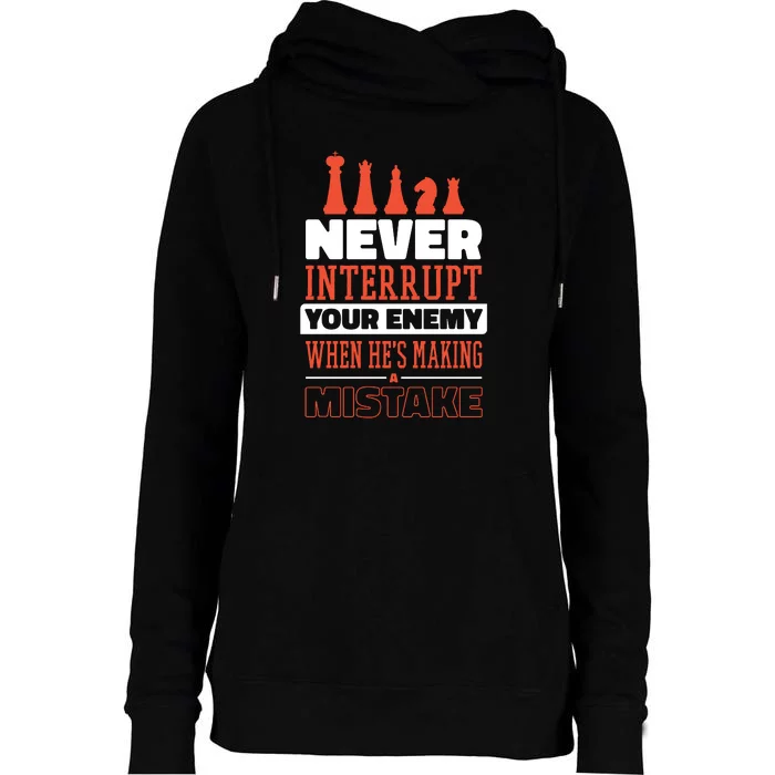 Funny Chess Quote Womens Funnel Neck Pullover Hood